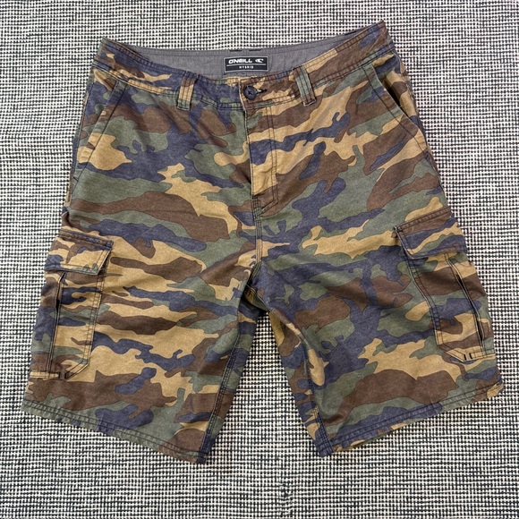 O’NIELL Men's Board Shorts Camouflage Swim Trunks Size 34 Bdu Army Military - Picture 1 of 8